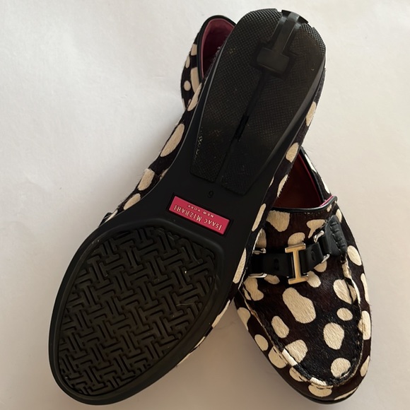 Isaac Mizrahi leather cow hair flat loafers - Picture 4 of 4